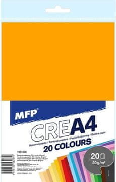 Barvni papirji A4 - 20 listov/20 barv