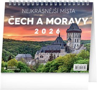 Namizni koledar Najlepši kraji Češke in Moravske 2026