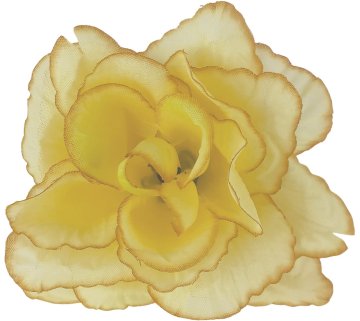 Vrtnice iz blaga - rumene z rjavo obrobo - 24 kosov