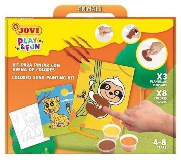 JOVI PLAY&FUN komplet za barvanje v pesek 12 kosov - Živali
