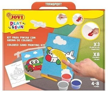 JOVI PLAY&FUN komplet za barvanje s peskom 12 kosov - Transport