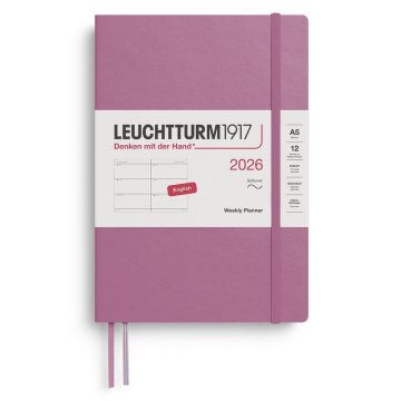 Leuchtturm1917 Tedenski planer 2026 Srednji (A5) Dusty Rose