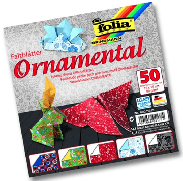 FOLIA Origami papirji 15x15cm, 50 listov, okrasni