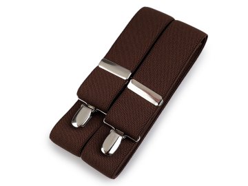 Podvezice širine 3,5 cm dolžine 120 cm - rjave