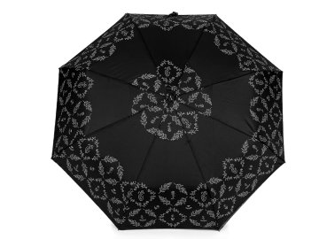 Ženski zložljivi dežnik za streljanje - črn