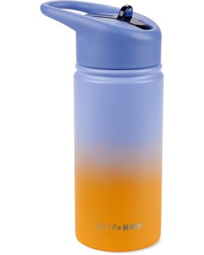 SKIP HOP Steklenica iz nerjavečega jekla s slamico Wander - ombré modra, 450ml