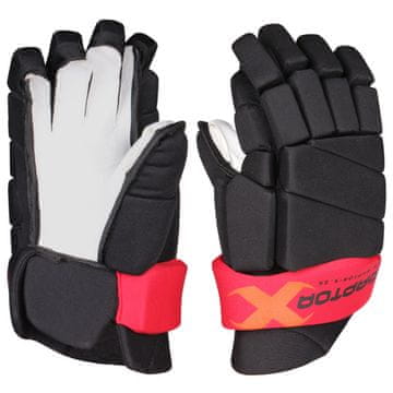 Raptor SR hokejske rokavice črno-rdeče dolžina 13"