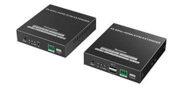 PremiumCord 4K@60Hz HDMI KVM podaljšek do 120 m prek LAN, prek IP