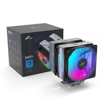 FSP CPU Cooler MP7 Dual, 120mm A.RGB FDB ventilator