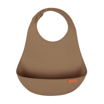 LOVI Silikonski slinček z žepom Granola