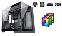 1stCOOL CubeTower DREAMER, ohišje ATX, 3x ARGB ventilator + krmilnik, USB3.0, USB-C, črno