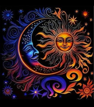 NORIMPEX Diamantna slika Sonce in luna 30x40cm