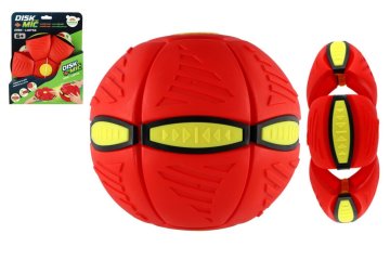 DiscBall - Vrzi disk, ujemi žogo! plastika 22cm rdeča na kartici