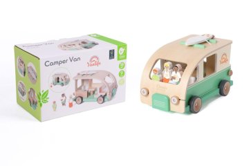 Lesena sestavljanka karavana v škatli