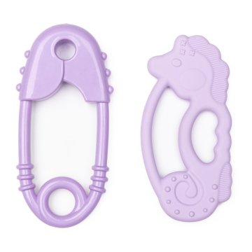 Hájková Pin + silikonski zobotrebec morski konjiček vijolična