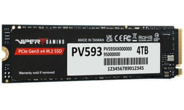 PATRIOT VIPER PV593 4TB SSD / Notranji / M.2 NVMe PCIe Gen5 x4 / 2280 /