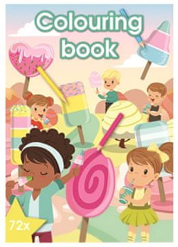 Pobarvanka 72 strani A4 sladkarije