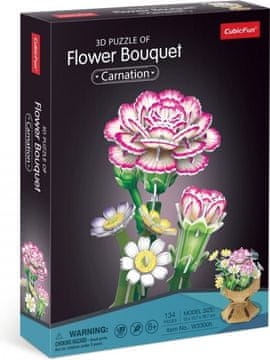 CUBICFUN 3D sestavljanka Šopek nageljnov 134 kosov