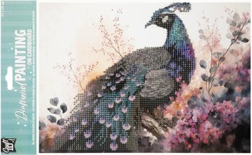 CRAFT ID Diamantna poslikava na deski Pav 29x21cm