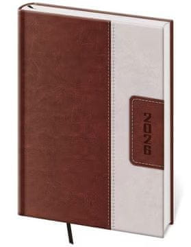 Dnevnik 2026 tedenski A5 Classic - rjava/brezova