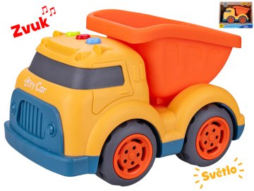 17-centimetrsko prosto vozeče gradbeno vozilo na baterijski pogon s svetlobo in zvokom