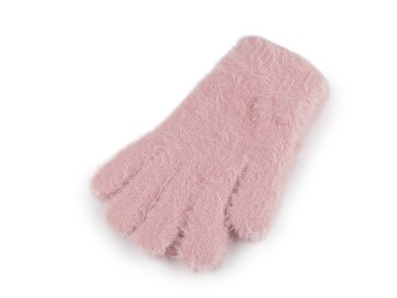 Ženske / dekliške pletene rokavice - puder