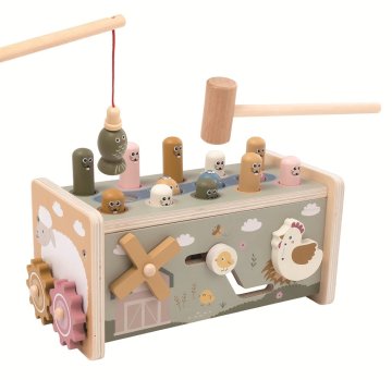 2Kids Toys Večnamenska kmetija za udarce z kladivom