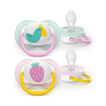 Philips AVENT Ultra zračni dudelec slika 0-6m deklica, 2 kosa