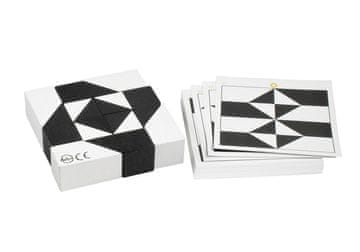 Sestavljanka črno-beli tangram leseni v foliji