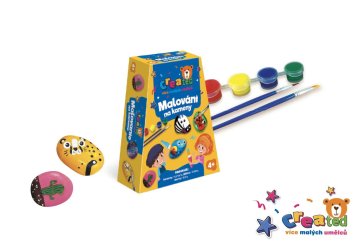 Slikanje na kamne/kamenčke s čopiči ustvarjeno