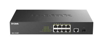 D-Link DGS-1010MP/E - 10-portno gigabitno stikalo PoE+ brez upravljanja,1 x vrata SFP,1 x gigabitna priključna vrata