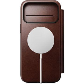 NOMAD Moderni usnjeni ovitek iP17 Pro Max Brown