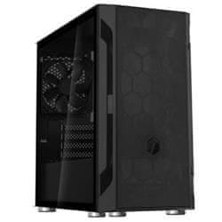 SilverStone FARA H1MB-G, Ohišje Micro-ATX, vzorec satovja, kaljeno steklo, črno