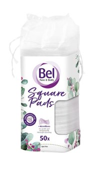 Obraz in telo Kozmetični kvadratni tamponi za odstranjevanje ličil 50 kosov