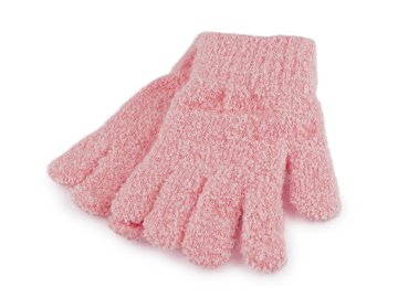 Otroške pletene frotirne rokavice - v prahu