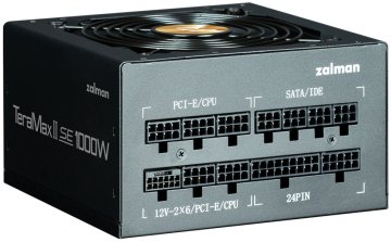 Zalman Zalmanov napajalnik ZM1000-TMX2 SE/ 1000W / ATX3.1 / aktivni PFC / modularni / 80 Plus Gold