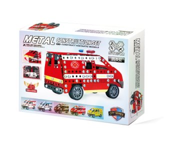 Alltoys Kovinski komplet gasilskega vozila 314 kosov