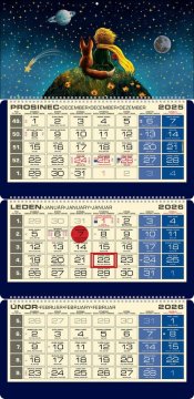 Trimesečni koledar 2026 LUXURY - LITTLE PRINCE