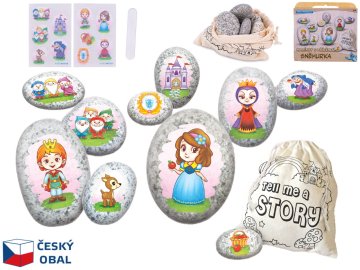 Sneguljčica vila set kamnov z nalepko 10 kosov