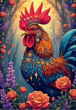 ALIPSON Puzzle Secret Rooster Garden 1000 kosov
