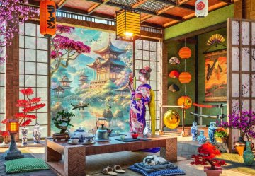 BLUEBIRD Japonska čajnica Puzzle 1000 kosov