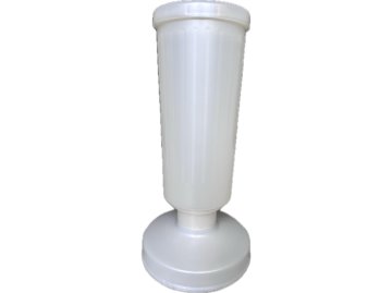 Vaza za pokopališče Madona plastična z utežjo 30 cm - biser