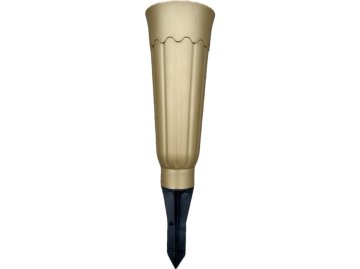 Vaza za pokopališče Madona iz plastike 27 cm - zlata