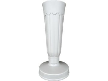 Vaza za pokopališče Madona plastična z utežjo 32 cm - biser