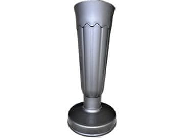 Vaza za pokopališče Madona plastična z utežjo 32 cm - grafit