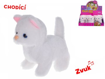 Plišasta mačka 16 cm na baterije z zvokom