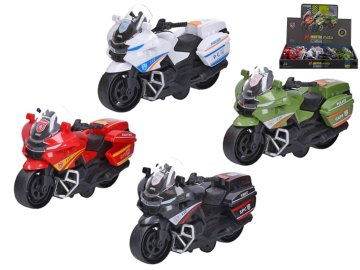 Reševalno motorno kolo 13 cm z vztrajnikom - mešanica barv (bela, zelena, rdeča, črna)