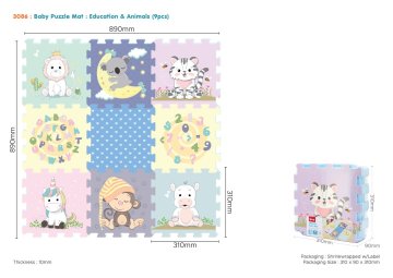 Mehki bloki z živalmi 32x32 cm