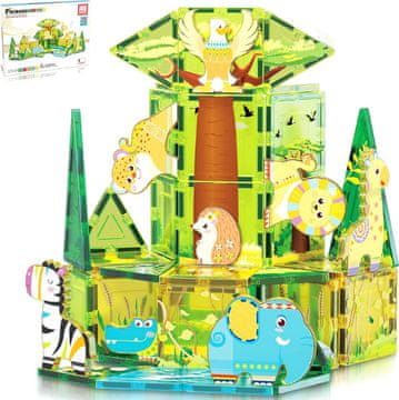 PicassoTiles Picasso Safari Set z 8 živalmi