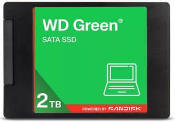 WD GREEN 3D NAND SSD WDS200T5G0A 2TB, SATA III 6Gb/s, 545 MB/s, 2,5"